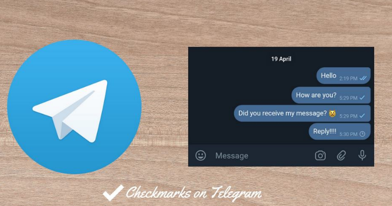Single and double checks (ticks) on Telegram
