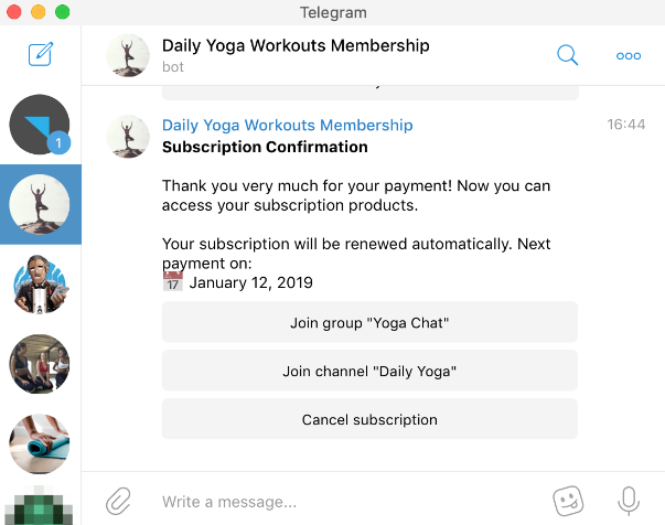 Membership Business In Telegram