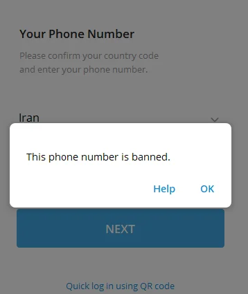 phone number got banned