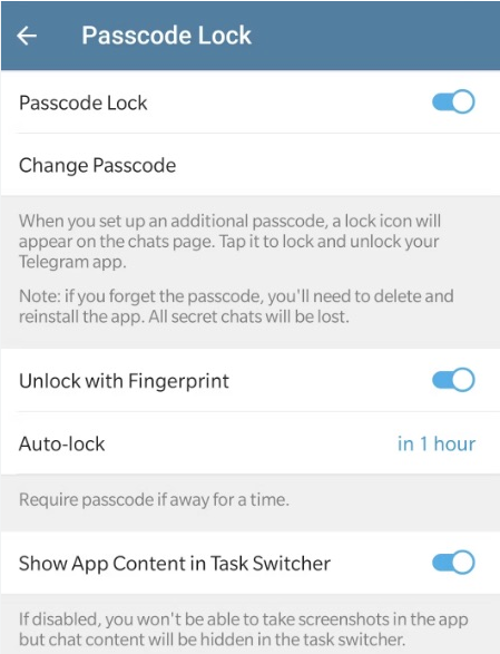 Telegram App Lock for Mac